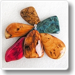 maserholzschmuck, amulete aus wurzelholz